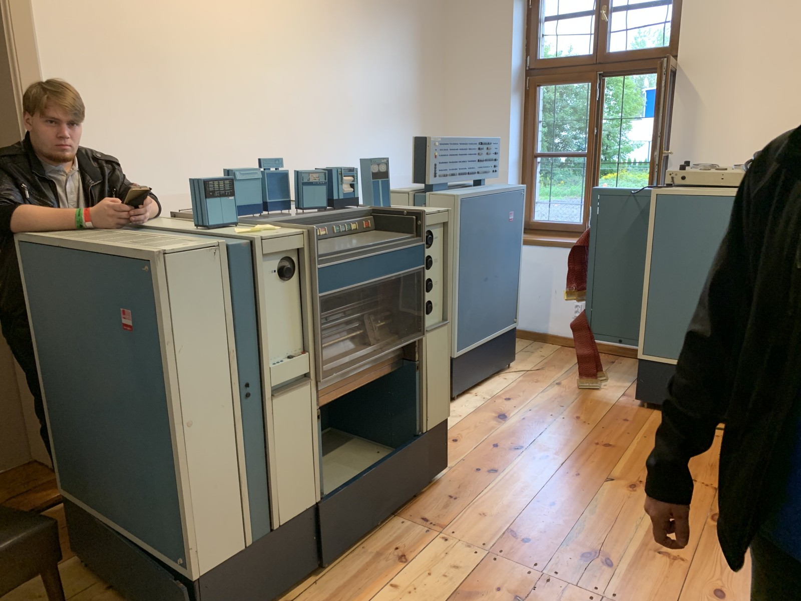 Ekspozycja systemu komputera ODRA 1305 "Hutmen" w Muzeum Kolejnictwa na Śląsku w Jaworzynie Śląskiej